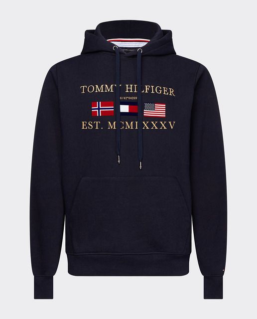 Tommy Hilfiger Sudadera De Hombre Azul Con Capucha Sudaderas Hombre Sudaderas Con Capucha Hombre Sudadera Tommy Hilfiger
