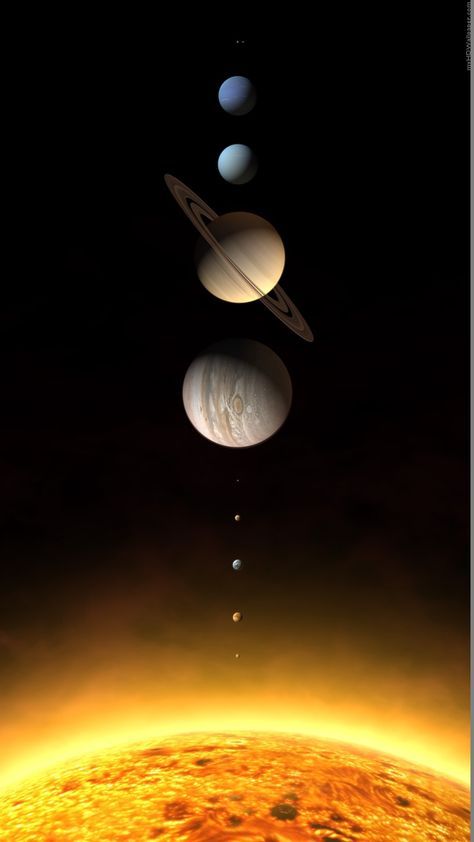 realistic solar system planets rendering iphone 6 hd wallpaper
