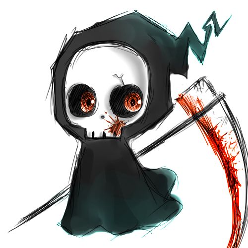 chibi grim reaper by xdoodlezxdeviantartcom on deviantart simple skull drawinggrim