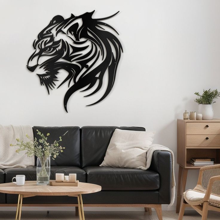 Metal Wall Sign Lion Head Metal Wall Art Metal Lion Decor Home Wall C22d7a5bf383ebd631d2c7aae72e8830