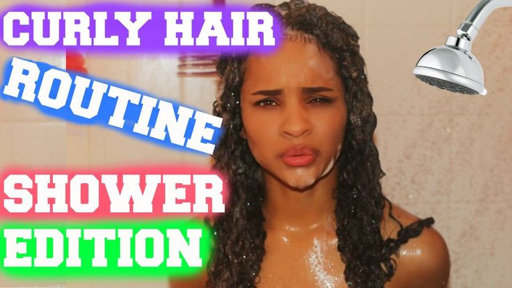 Curly chicktrainer makeout shower