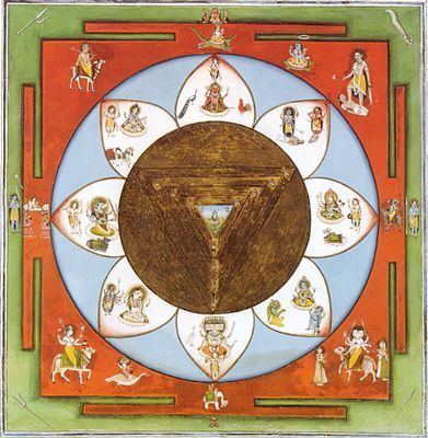 Devi Yantra 19th Century Varanasi India Via Yoniversumnl
