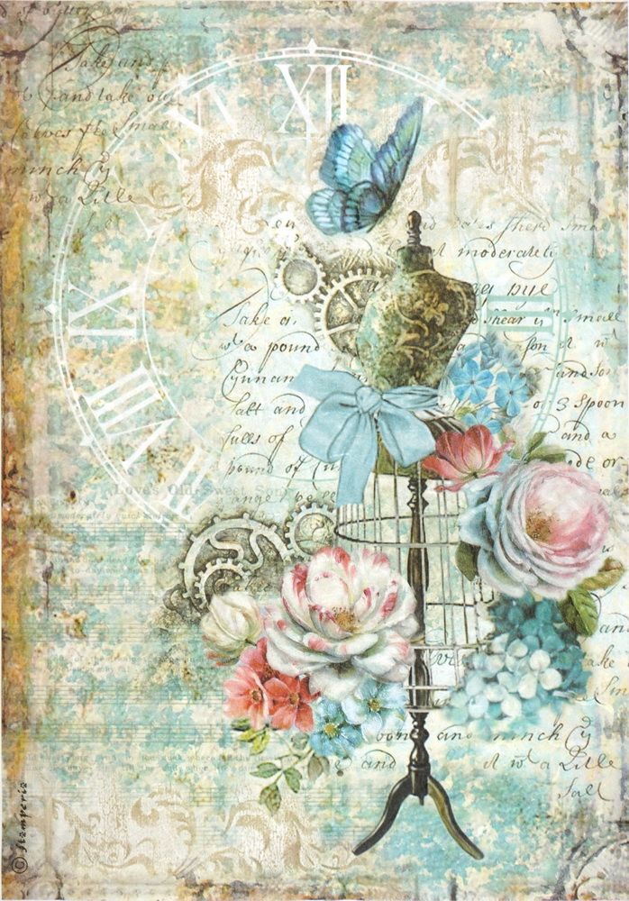 Dragonflies and Butterflies Rice Paper for Decoupage Scrapbook Craft Sheet
