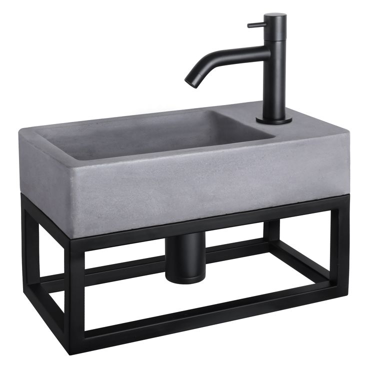 Differnz Force fonteinset met zwart frame - kraan gebogen ...