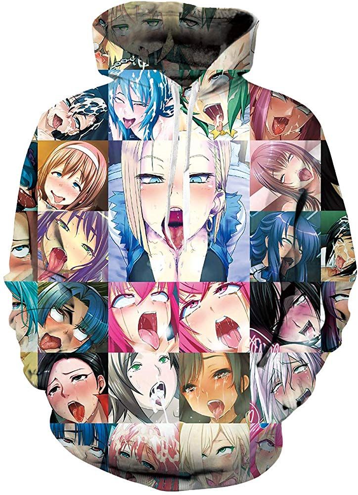 2019 New Anime ahegao Sweat à capuche Sweat à Capuche Pull-over Unisexe Cosplay Costume 2019 New Anime ahegao Sweat à capuche Sweat à Capuche Pull-over Unisexe Cosplay Costume