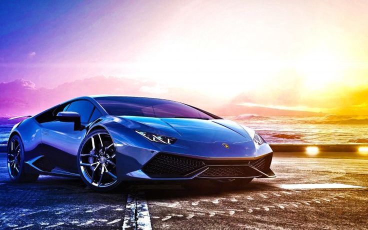 Blue lamborghini Aventador, sports car, artwork wallpaper | Lamborghini