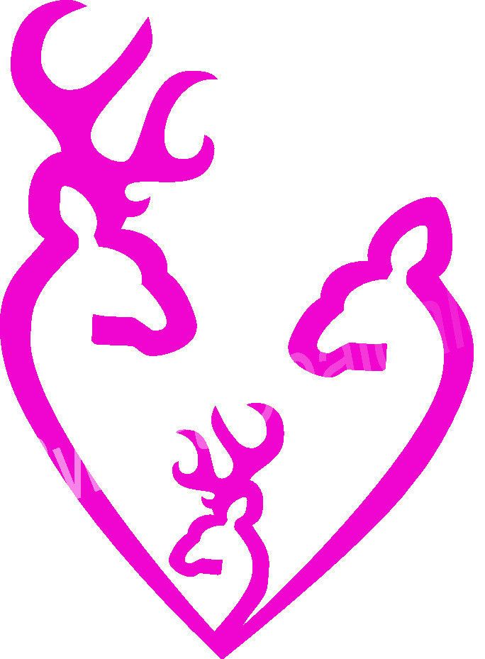 deer hunter buck doe heart shape family w boy 6 quot vinyl deer hunter buck doe heart shape family w boy 6 quot vinyl