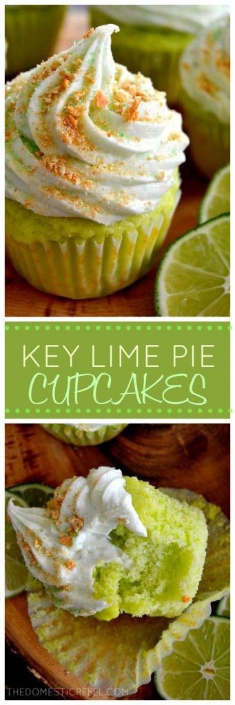 These sweet and tart Key Lime Pie Cupcakes are packed with juicy key lime flavor...