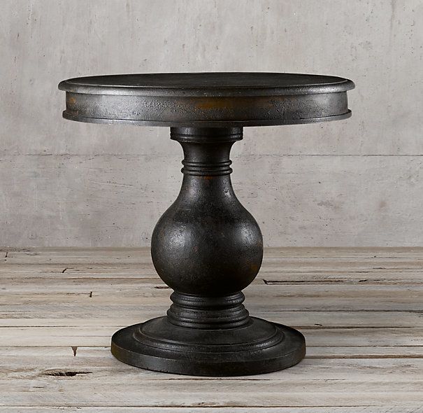 Restoration Hardware Vintage Foyer Pedestal Table Round Decorating Vintage Foyer Pedestal Table, Round Pedestal Hallway Table