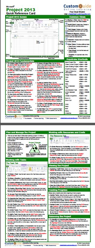 quick reference card templates