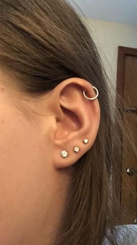how to wear cartilage helix hoop pin piercing earrings inspiration ide – ONDAI...