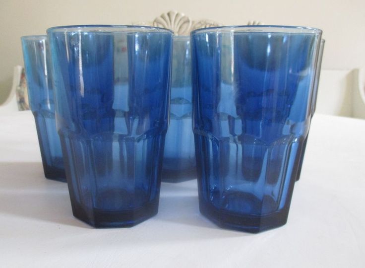 Crisa Cobalt Blue Drinking Glasses Crisa Cobalt Blue Drinking Glasses