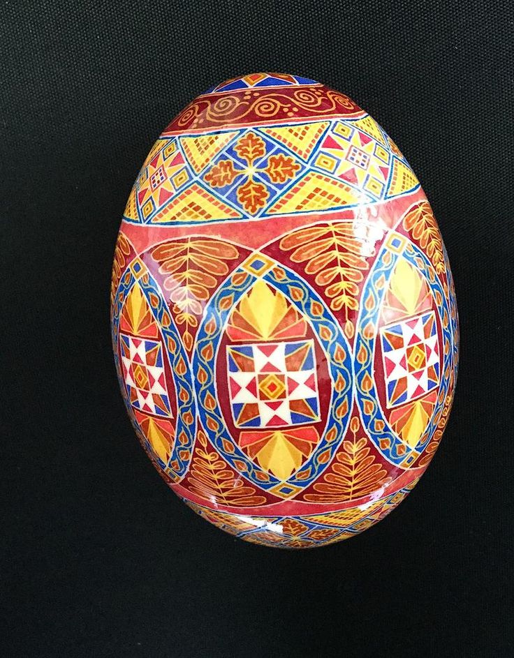 Traditional+Pysanky+Tiny+Brown+Egg+in+geometric+by