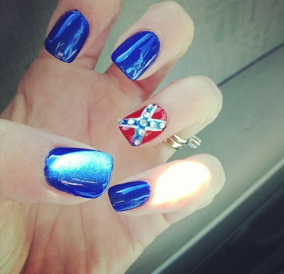 Southern Flag Nails --- I Need These Nails In My Life!! Nails Southern Flag Nails --- I need these nails in my life!! | nails | Pinterest | Nails, Flag nails and Nail designs - Southern Flag Nails --- I Need These Nails In My Life!! Nails