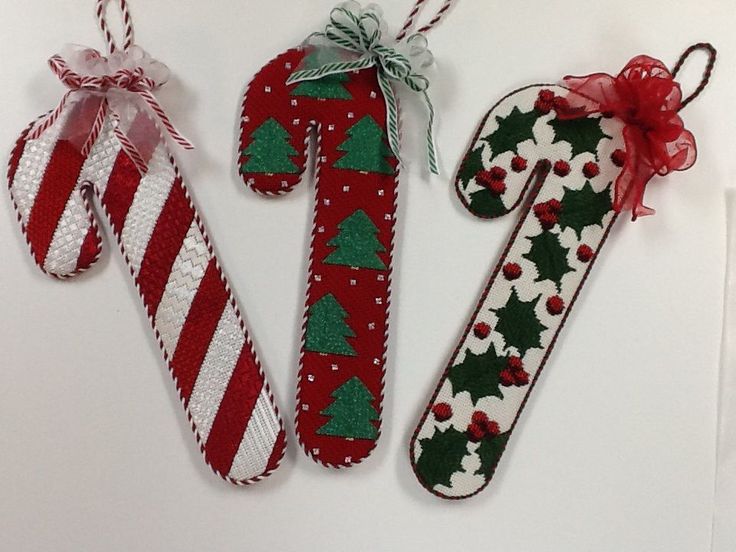 needlepoint candy cane ornaments christmas craft needlepoint christmas ornament