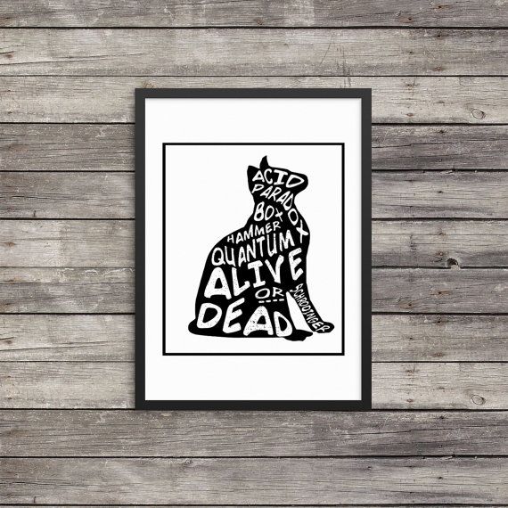 schrodingers cat poster print