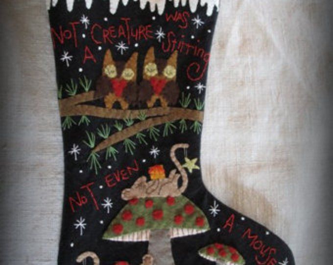 Personalized Here comes Santa Claus felt Christmas stocking
