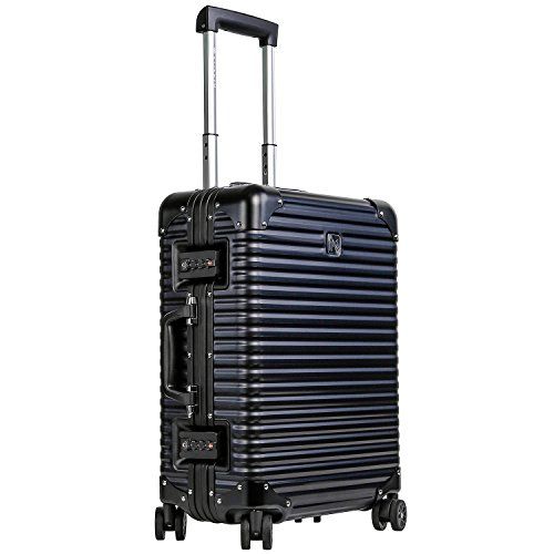 Luggage by LANZZO Aluminum Travel Suitcase Magnesium Alloy with Spinner Wheels TSA Lock Approved Hardshell