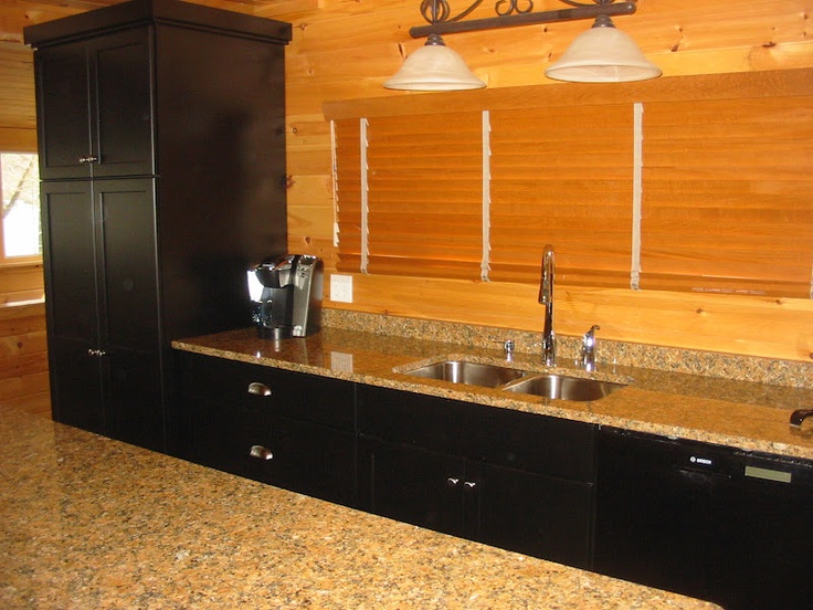 Maple cabinets, black opaque finish, granite counter tops ... Maple cabinets, black opaque finish, granite counter tops ... on Maple Cabinets Black Countertops
id=33213