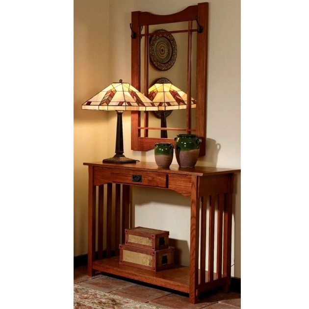Mission Craftsman Oak Console Entry Table Mirror Style Mission Craftsman Oak Console Entry Table Mirror Style Interiors Pinterest Furniture And