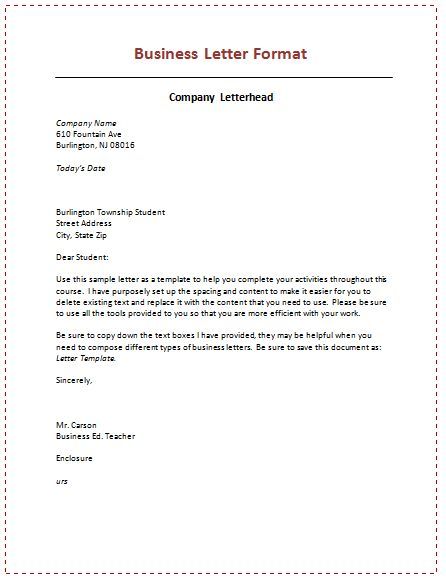 proper letterhead format