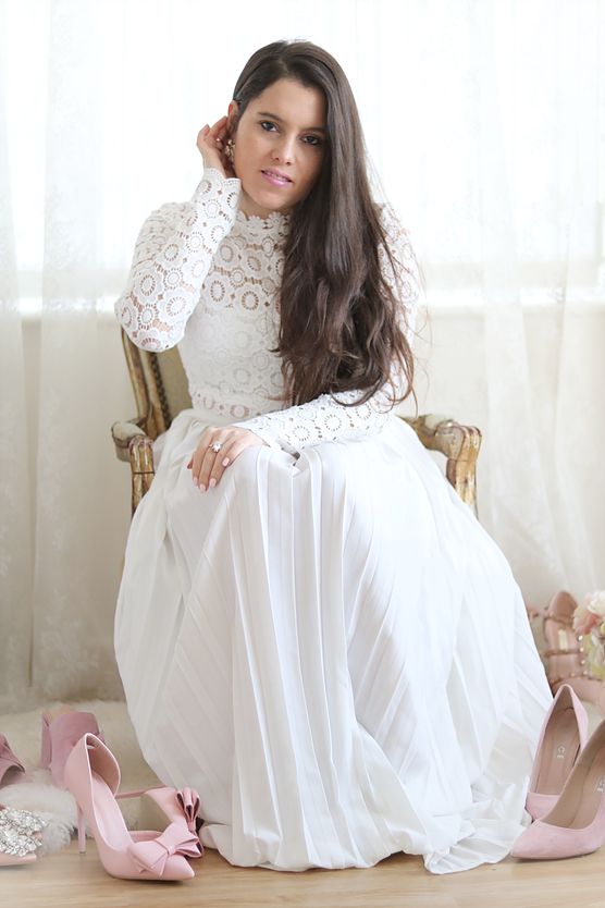 white heels white dress