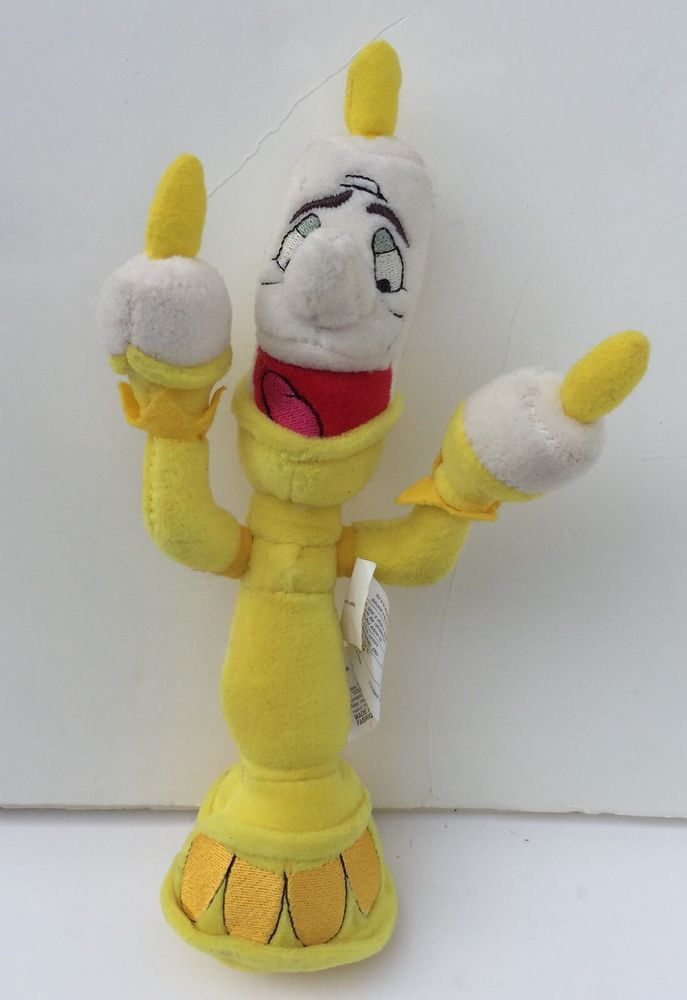 The Disney Store Beauty and the Beast Lumiere Bean Bag-Beanie