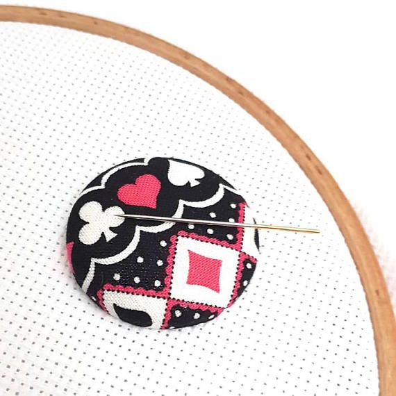 Cover Minder Magnet for Cross Stitch Elephant With Umbrella Needleminder Sewing Needle Minder Quilting Needlepoint Embroidery