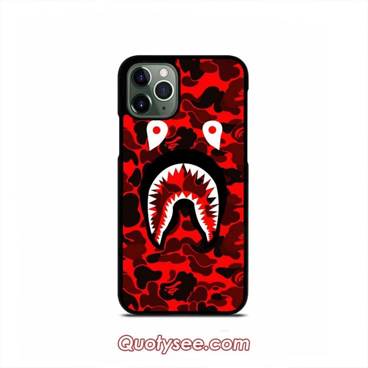 Red Bape Camo Shark iPhone Case 11/11 Pro/11 Pro Max,XS Max,XR,X,8/8