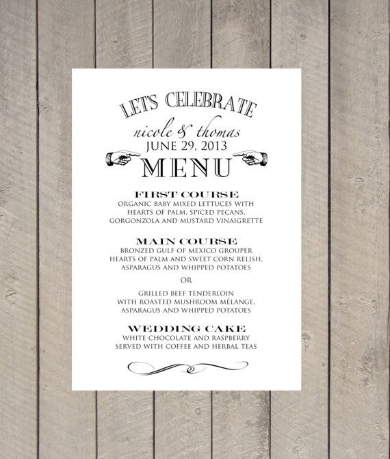 19 best I DO ;) images on Pinterest Weddings, Dream wedding and - sample menu card 19 best I DO ;) images on Pinterest Weddings, Dream wedding and - sample menu card