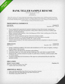 bank teller resume example resume pinterest sample resume bank teller objective