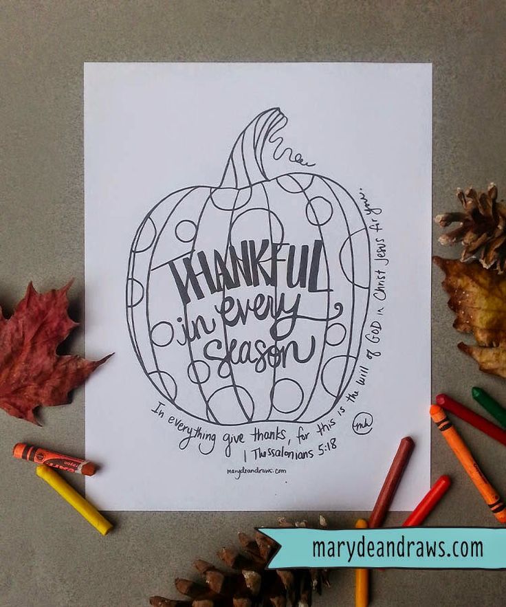 Thanksgiving Art Print Coloring Page Printables Marydean Draws