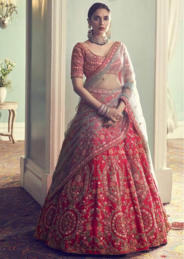 Red lehenga shop pinterest