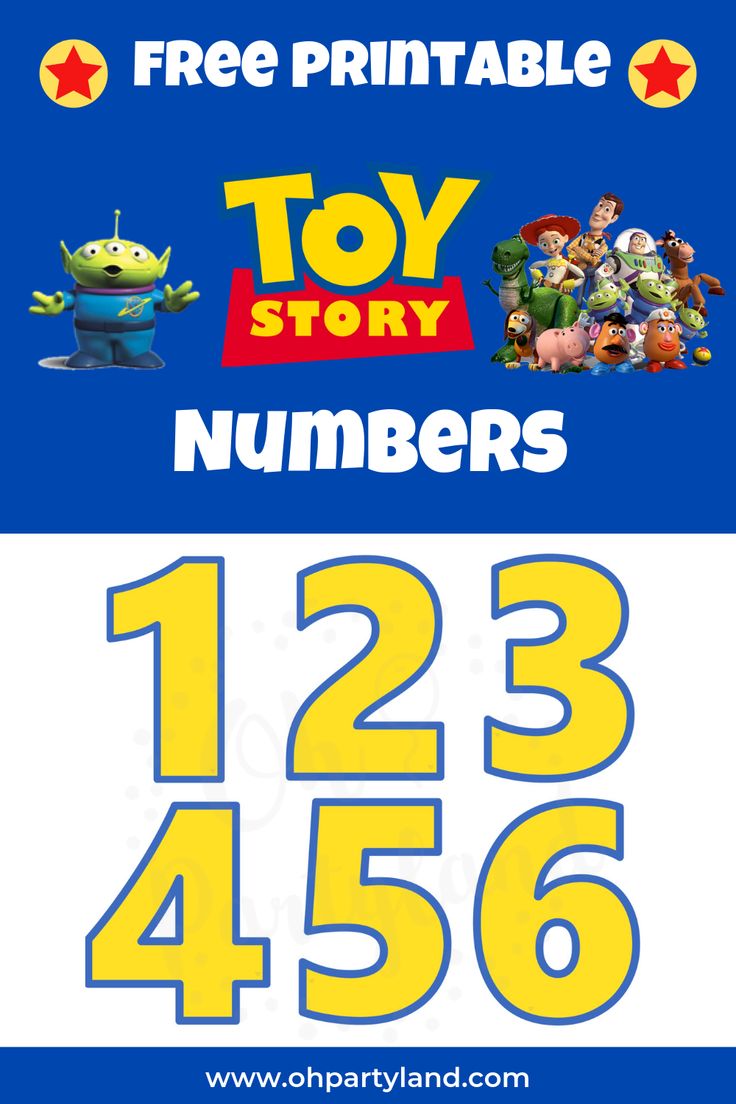 Free printable Toy Story numbers oh partyland Printable toys, Toy Free printable Toy Story numbers oh partyland Printable toys, Toy