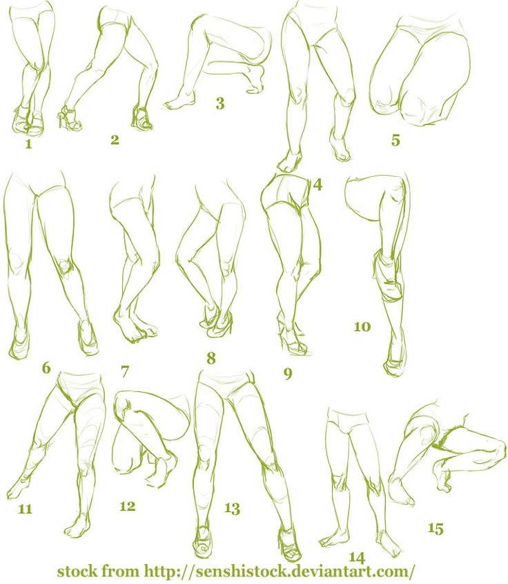 Anime girl legs drawing