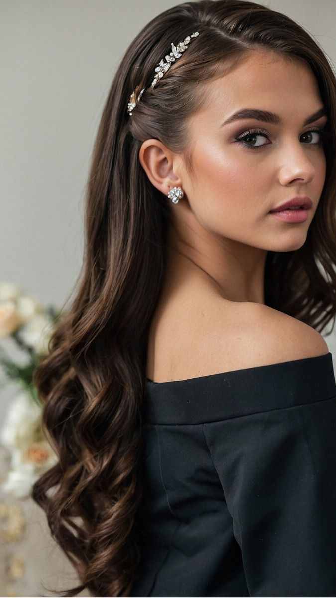 date night outfit Cascading Curls with a Sparkle