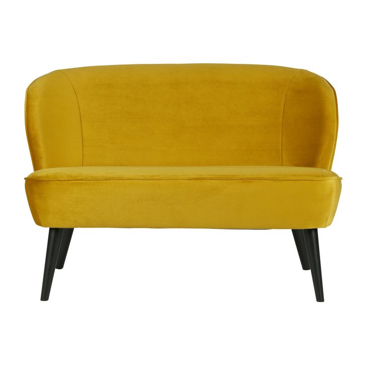 WOOOD bankje Sara fluweel okergeel - Stoelen, Bank en Bank ...
