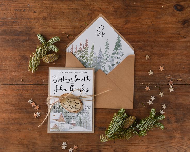 rustic wedding invites