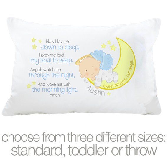 Prayer pillow childrens now I lay me Personalized Pillowcase Toddler Pillow