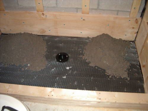 How To Build A Shower Pan Floor Before Installing The How To Build A Shower Pan Floor Before Installing The Liner It Is Important Pre Sloped Mortar M
