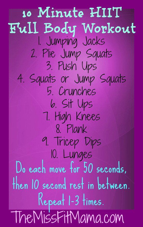 10 Minute #HIIT #FullBody #Workout Healthy Fitness, Fitness Nutrition ...