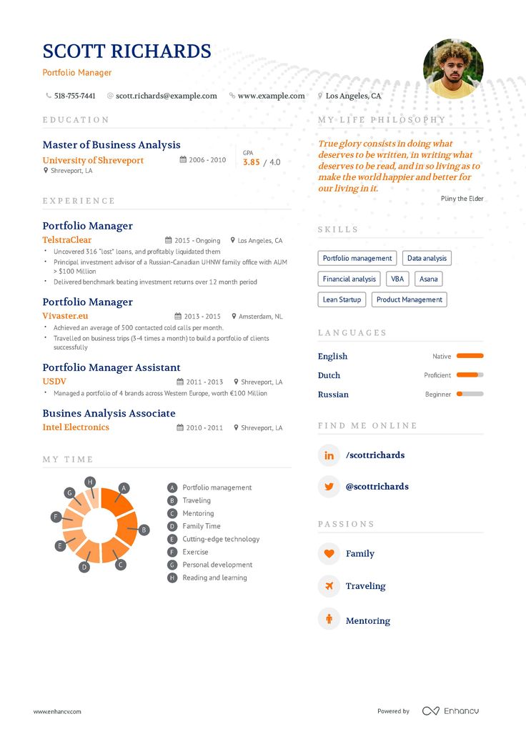 Job-Winning Portfolio Manager Resume Examples, Samples ... Job-Winning Portfolio Manager Resume Examples, Samples ...