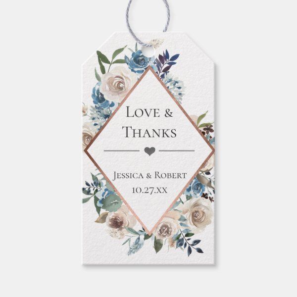 Dusty Blue Floral Wedding Thank You Gift Tags Zazzle Com In 2021 Wedding Thank You Gifts Wedding Favor Bags Thank You Gifts<script async src=