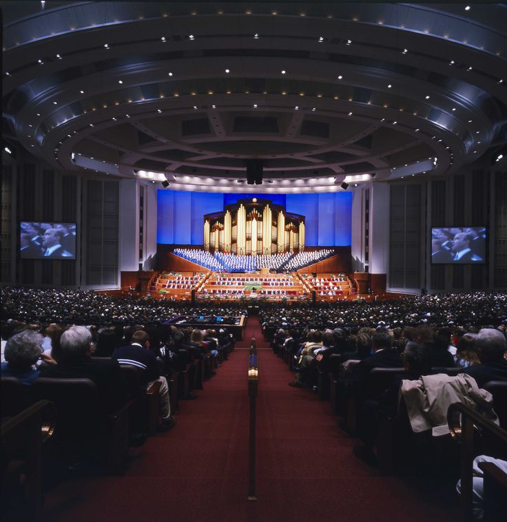 LDS Conference Center has 21,000 seats; they will be filled five times between the 4th and