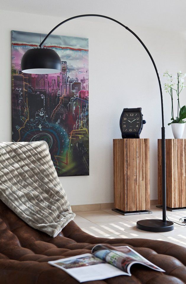 SalesFever Bogenlampe schwarz lackiert mit Dimmer »Big Deal SalesFever Bogenlampe schwarz lackiert mit Dimmer »Big Deal