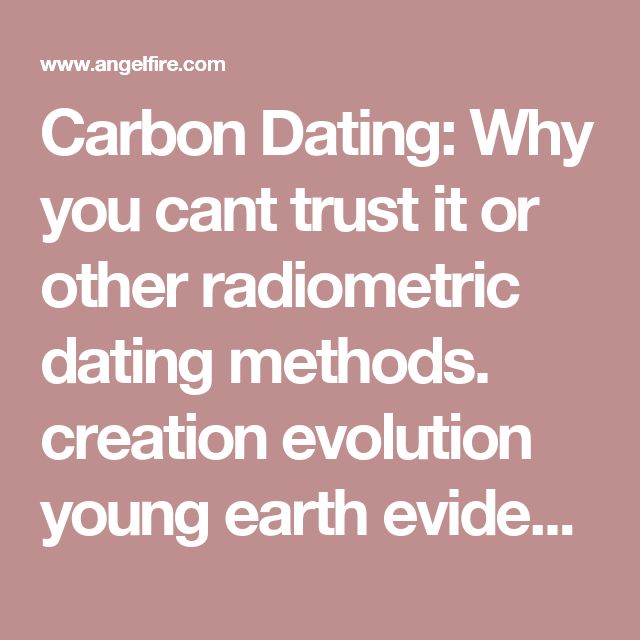 earth dating methods