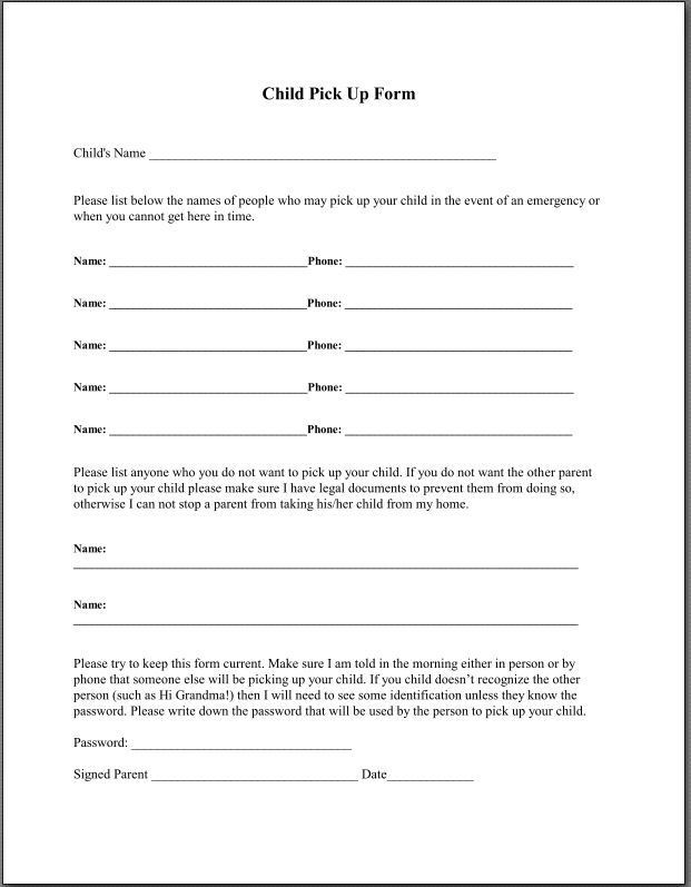 simple emergency contact form