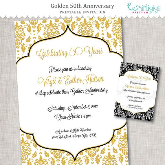 50th anniversary party invitations