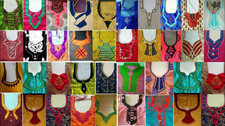 Cotton chudi shop neck designs