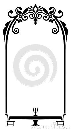blank template of menu card background with frame a cute and fancy